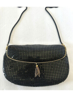 Carla Marchi Metal Beaded & Metal Strap Bag 8 In X 5 In X 1 In